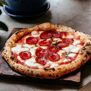 wood fired pepperoni pizza